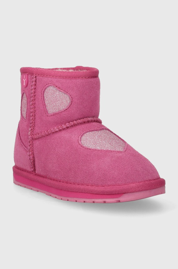 Emu Australia śniegowce zamszowe dziecięce K12958 Barton Heart K12958.Barton.Heart różowy AW23