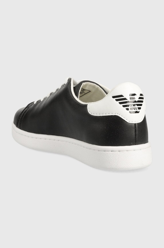 Fiú EA7 Emporio Armani gyerek bőr sportcipő XSX101.XOT46 fekete