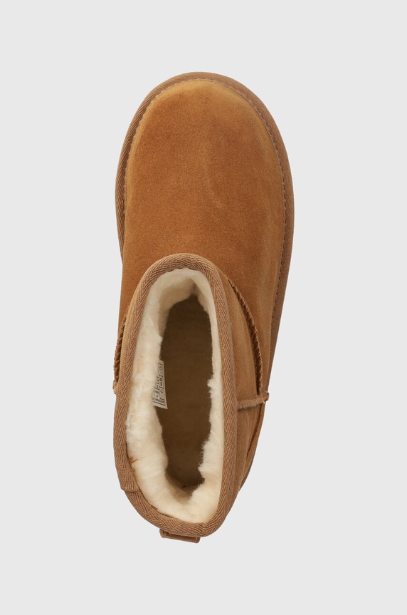 UGG śniegowce zamszowe dziecięce CLASSIC MINI PLATFORM beżowy 1143700K