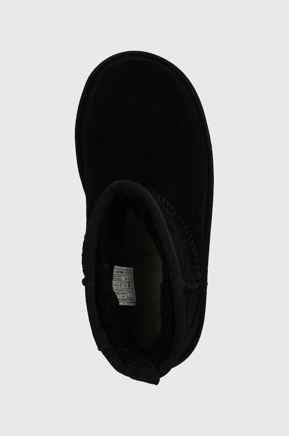 Μπότες σουέτ για παιδιά UGG CLASSIC MINI PLATFORM μαύρο 1143700K