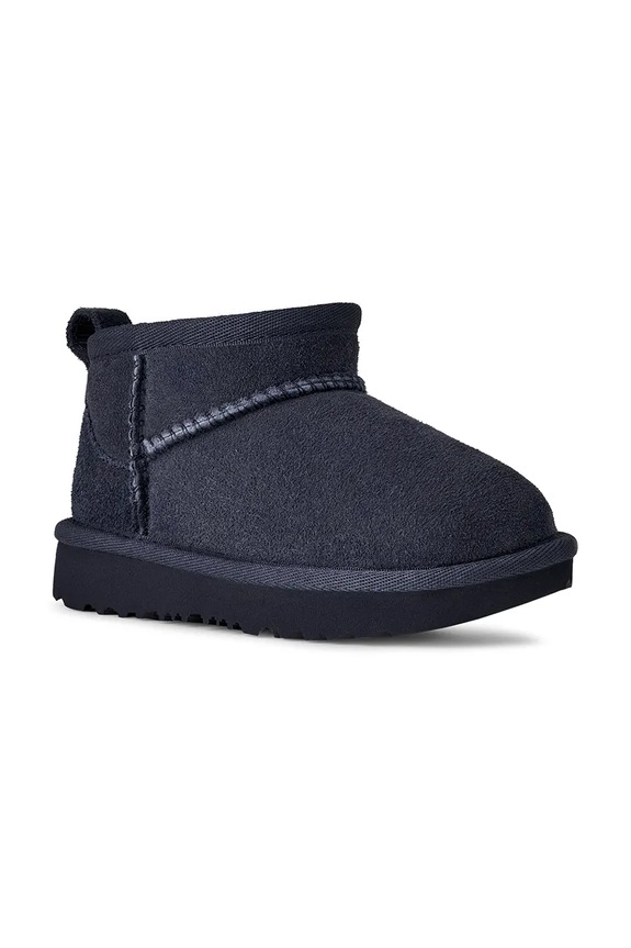 UGG śniegowce zamszowe dziecięce T CLASSIC ULTRA MINI 1130750T granatowy AA00