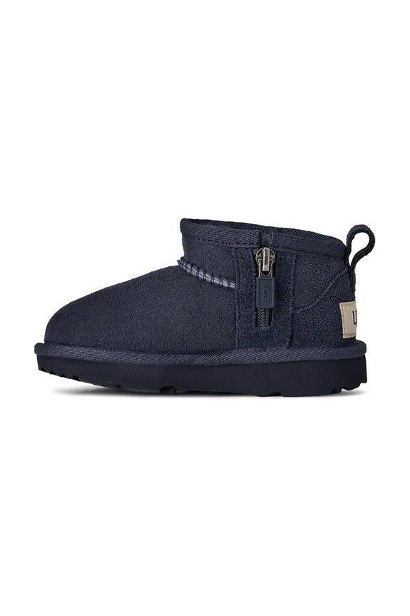 UGG śniegowce zamszowe dziecięce T CLASSIC ULTRA MINI granatowy 1130750T