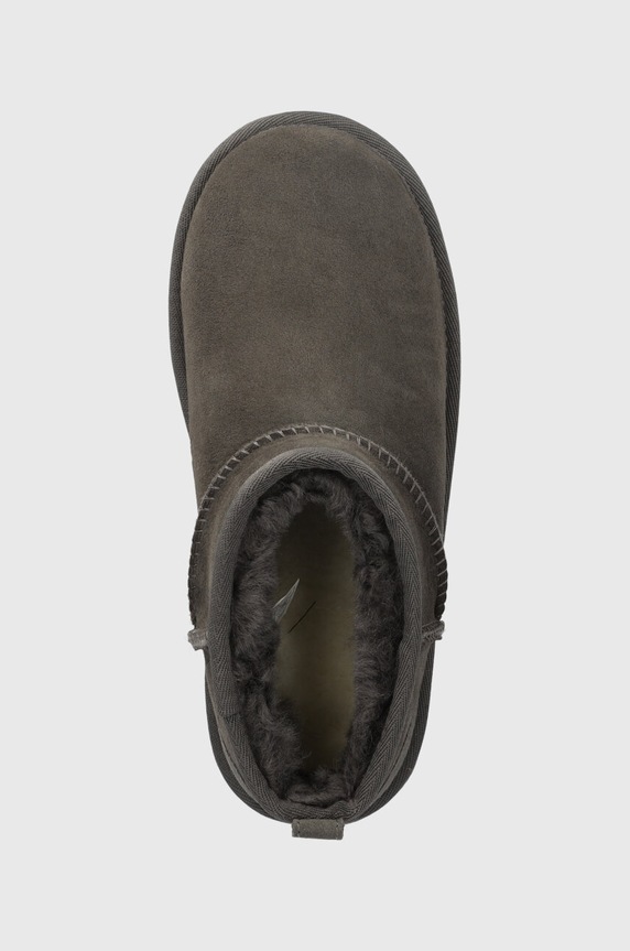 Dječje cipele za snijeg od brušene kože UGG KIDS CLASSIC ULTRA MINI siva 1130750K