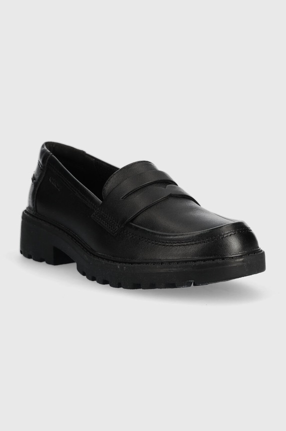 Geox gyerek bőrmokaszin J3620C.00043.32.35 fekete SS25