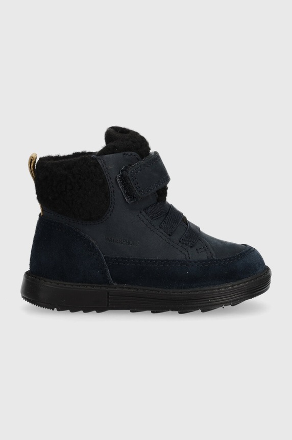 Geox scarpe in camoscio per bambini B362HC 03222 B HYNDE WPF pelle scamosciata blu navy B362HC.03222.20.23