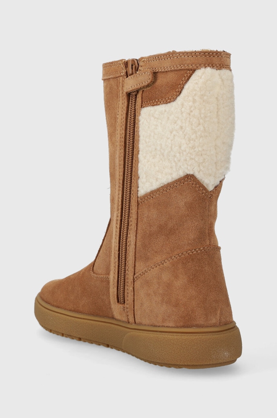 Lány Geox gyerek télicipő velúrból J36HYD.022BH.28.35 barna