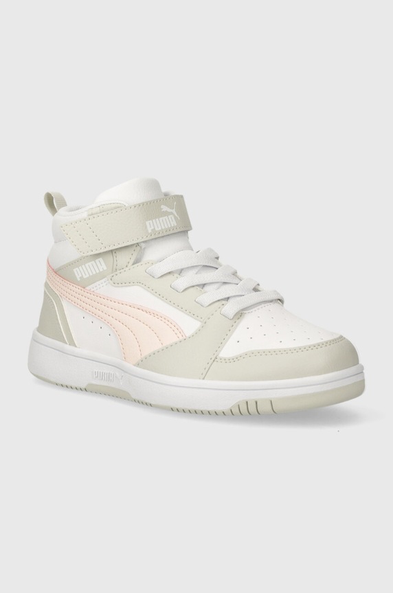 Detské tenisky Puma Rebound V6 Mid AC+ PS Planet friendly sivá 393832