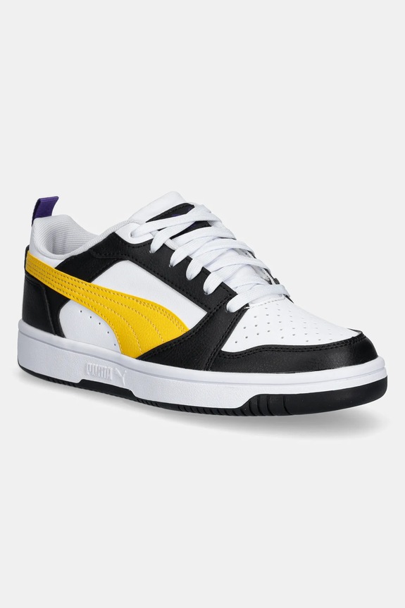 Puma sneakers pentru copii Rebound V6 Lo Jr Planet friendly alb 393833