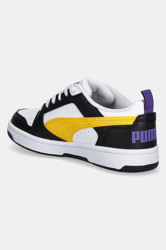 Băieți Puma sneakers pentru copii Rebound V6 Lo Jr 393833 alb