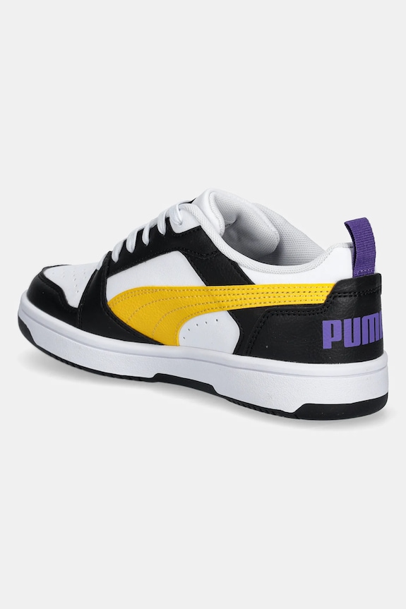 Băieți Puma sneakers pentru copii Rebound V6 Lo Jr 393833 alb