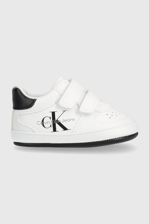 Calvin Klein Jeans buty niemowlęce imitacja skóry licowej biały V0B4.80715