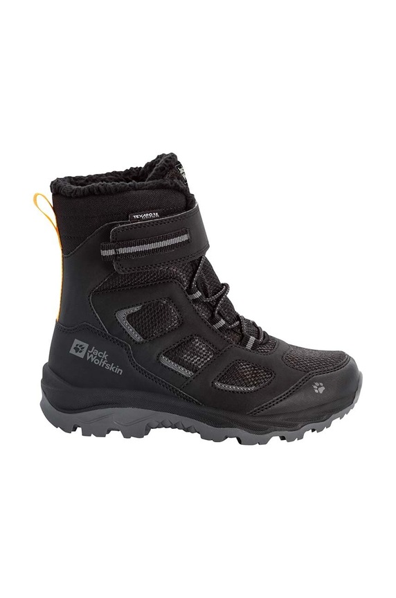 Παιδικές χειμερινές μπότες Jack Wolfskin VOJO WT TEXAPORE HIGH με κορδόνια μαύρο 4054011