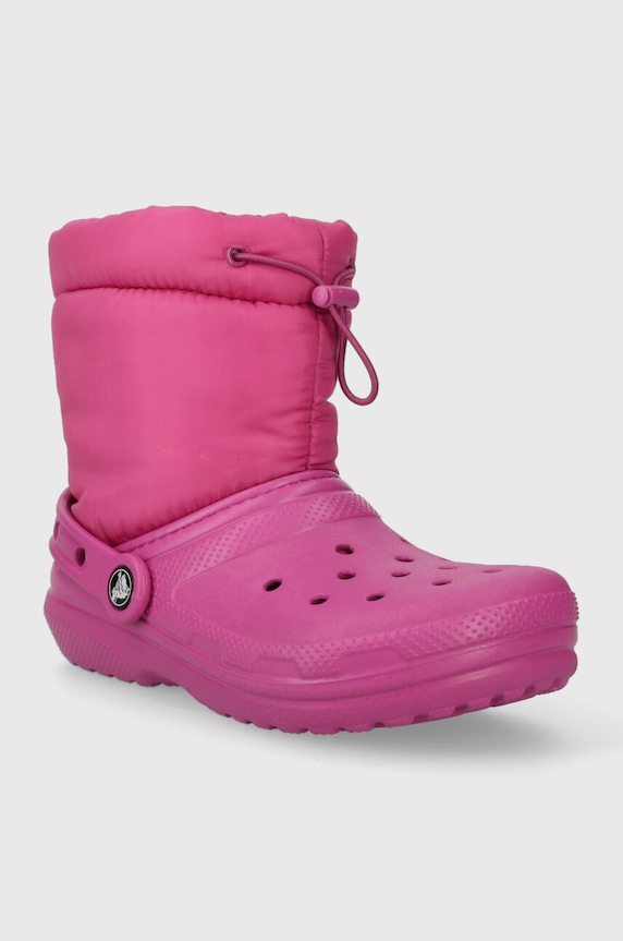 Crocs gyerek hótaposó Classic Lined Neo Puff 207940.CROCS.CLASSIC.LI rózsaszín AW23