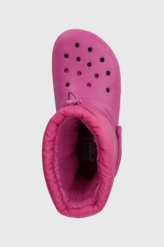 Crocs gyerek hótaposó Classic Lined Neo Puff rózsaszín 207940.CROCS.CLASSIC.LI