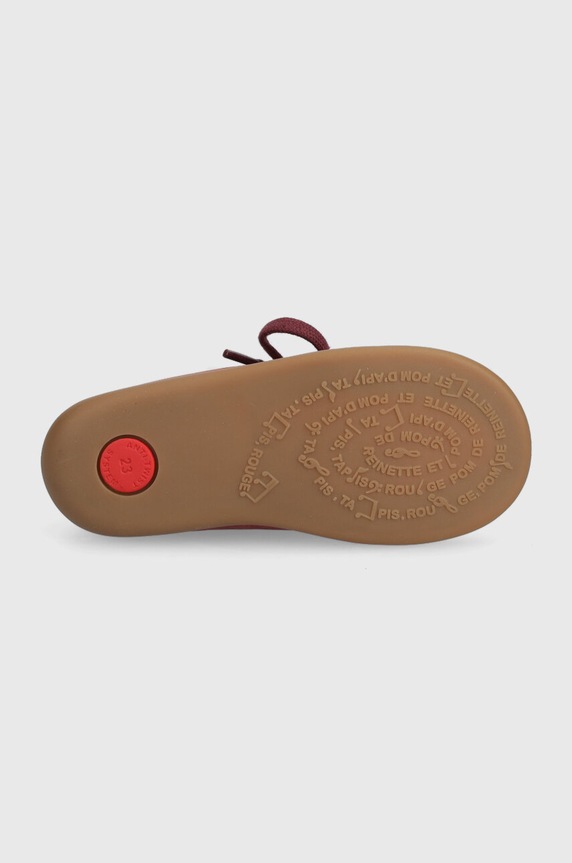 Pom D'api pantofi din piele intoarsa pentru copii P1ACCG0407.19.23 burgundia