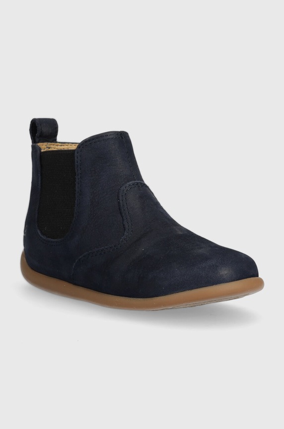 Pom D'api scarpe basse in pelle bambini P1ADBG0401.24.25 blu navy AW23