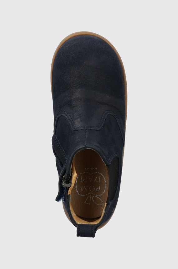 Pom D'api scarpe basse in pelle bambini blu navy P1ADBG0401.24.25