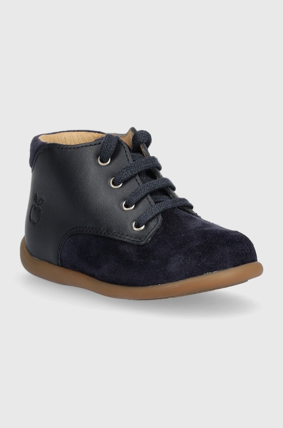 Dětské kožené polobotky Pom D'api P1AGEI0406.19.23 námořnická modř AW23