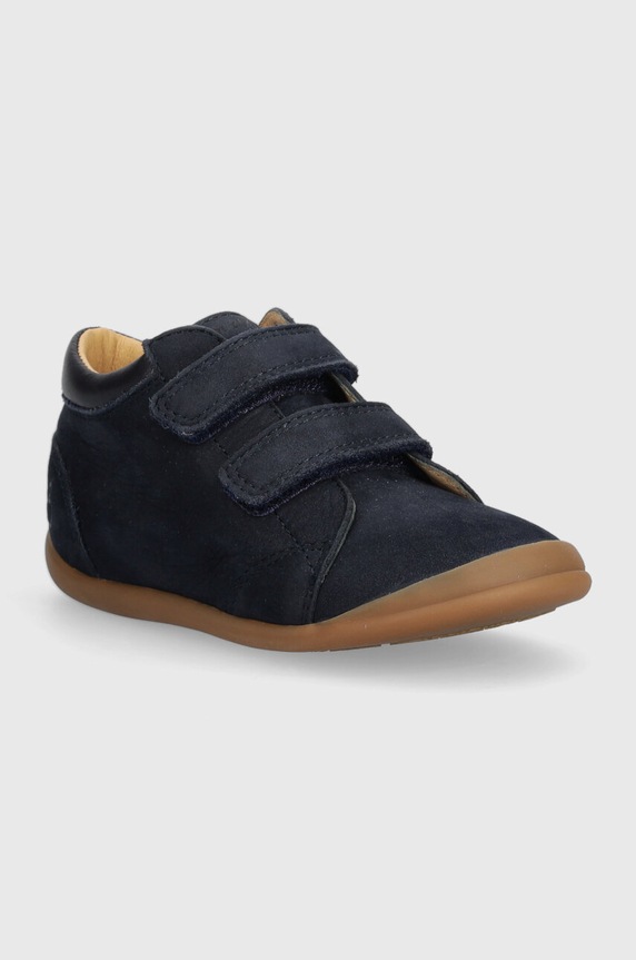 Детски половинки обувки от велур Pom D'api P1BDBH0402.24.25 тъмносин AW23