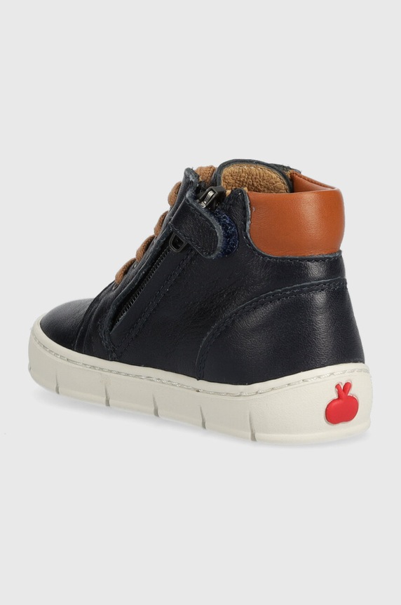 Chłopiec Pom D'api półbuty skórzane dziecięce START TOP P1CBAO0403.21.23 granatowy