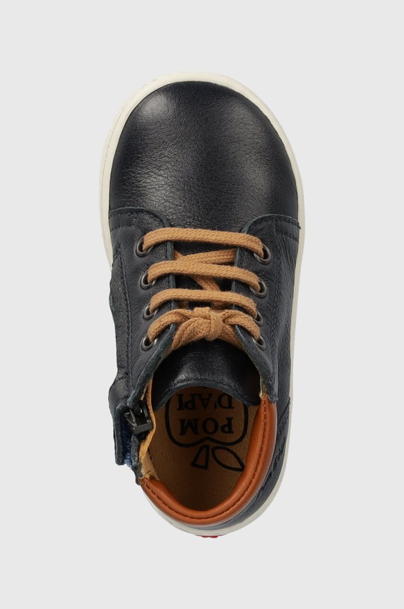 Pom D'api półbuty skórzane dziecięce START TOP granatowy P1CBAO0403.21.23