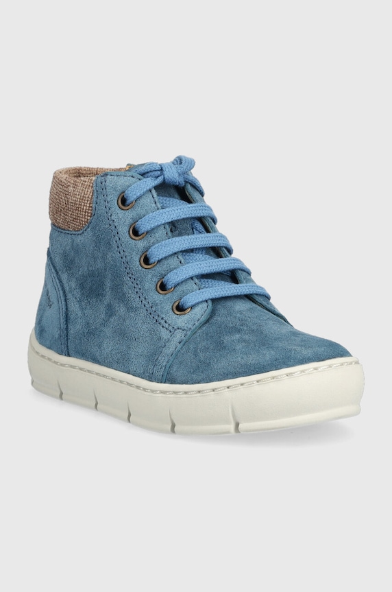 Pom D'api pantofi din piele intoarsa pentru copii P1CBAY0401.24.27 albastru AW23