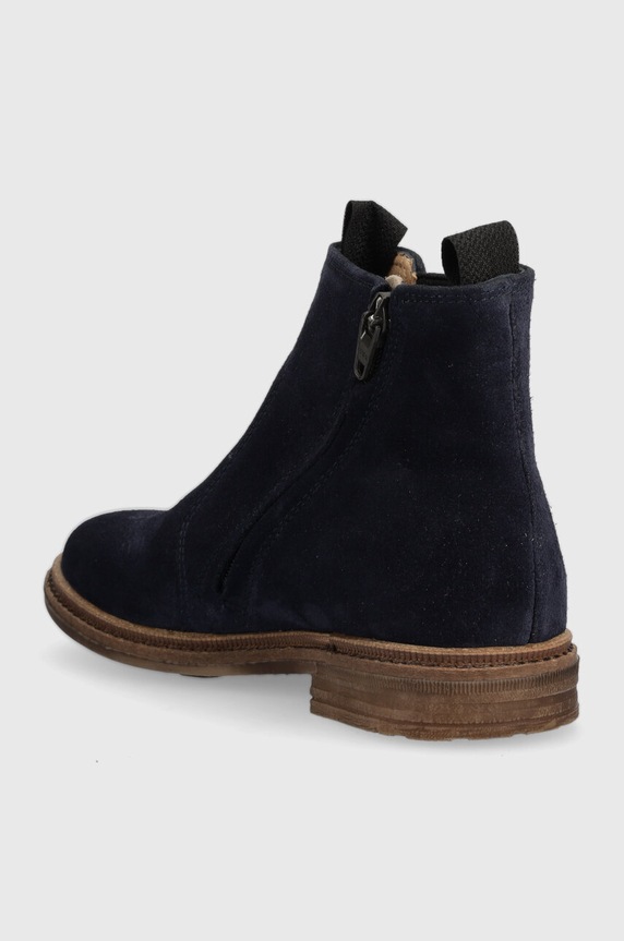 Κοριτσίστικα Παιδικές μπότες τσέλσι από σουέτ Pom D'api BROTHER JODZIP P1OADZ04R2.28.30 σκούρο μπλε