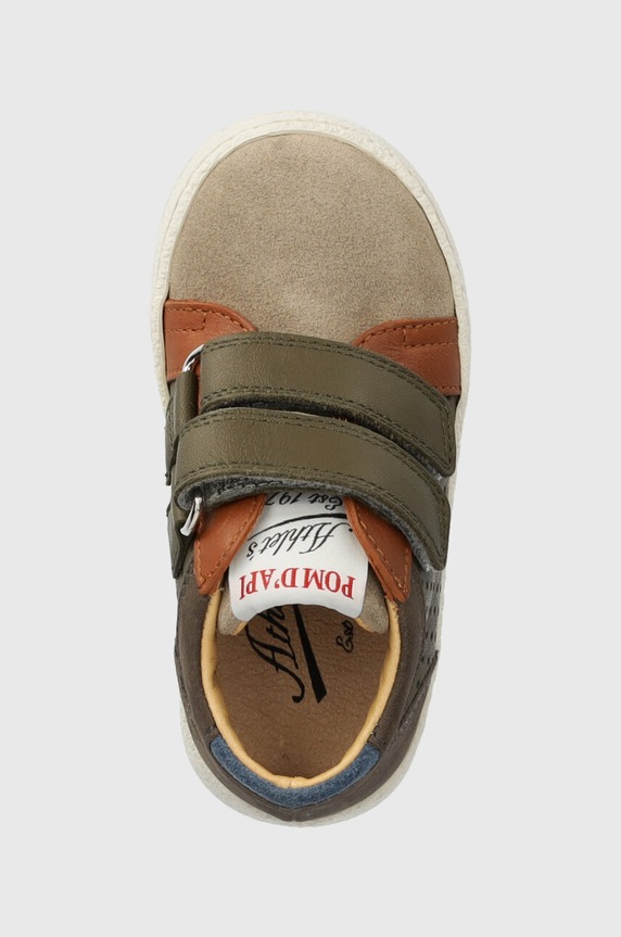 Dječje kožne polucipele Pom D'api zelena P1PGBU0406.19.23