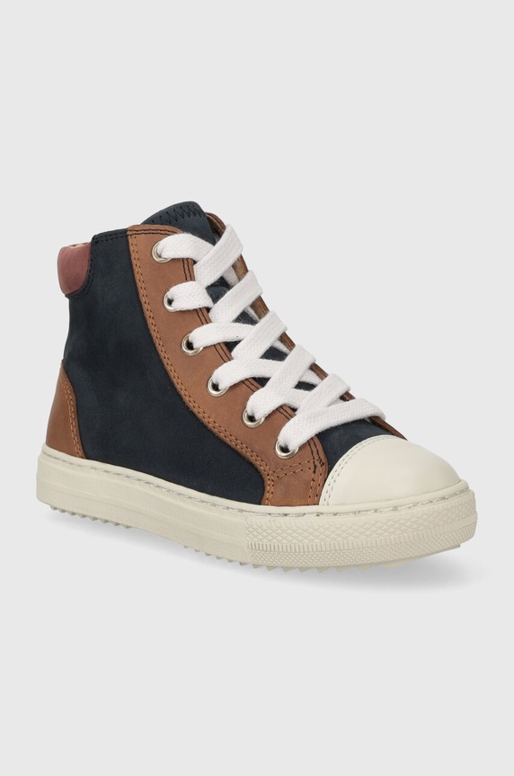 Παιδικά πάνινα παπούτσια Pom D'api SWAG ZIP LACE P1QBCJ0401.24.27 σκούρο μπλε AW23