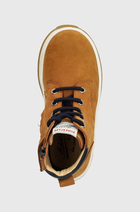 Detské semišové poltopánky Pom D'api FLOW BOOTS hnedá P1QPCL0403.24.27