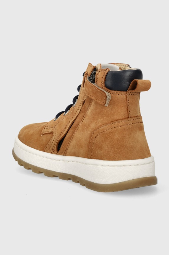 Dječaci Dječje kožne polucipele Pom D'api FLOW BOOTS P1QPCL0403.28.30 smeđa