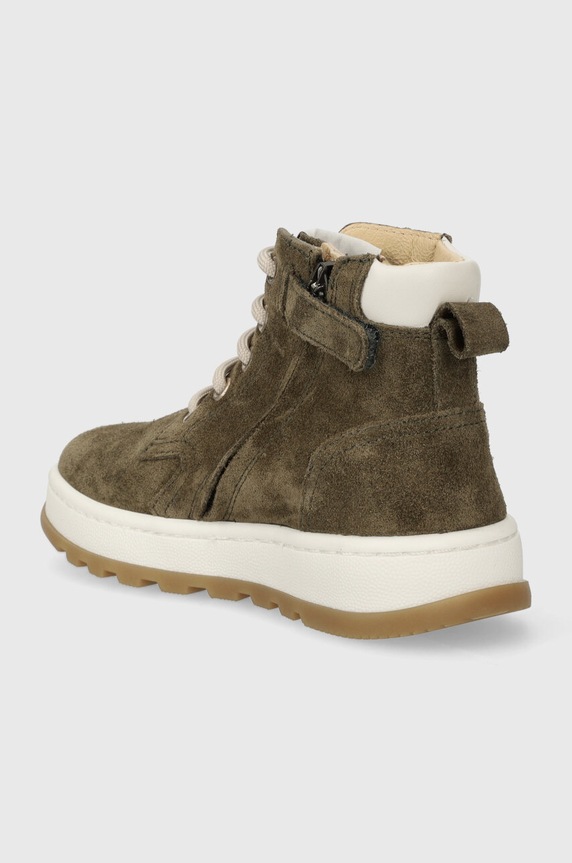 Dječaci Dječje polucipele od brušene kože Pom D'api FLOW BOOTS P1QPEI0401.28.30 zelena