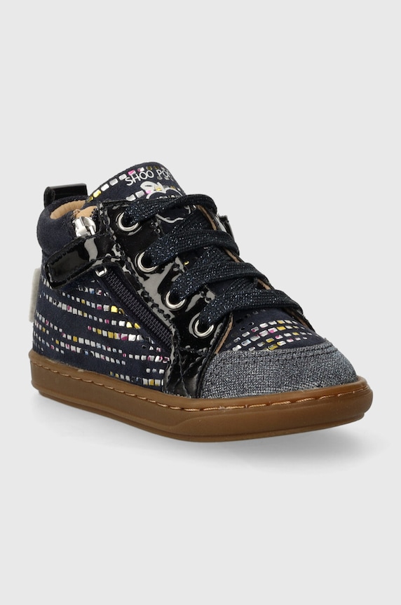 Shoo Pom sneakers de piele întoarsă pentru copii P4AFDF0404 bleumarin AW23