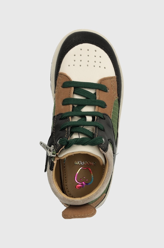 Δερμάτινα παιδικά κλειστά παπούτσια Shoo Pom πράσινο P4GAAO0403