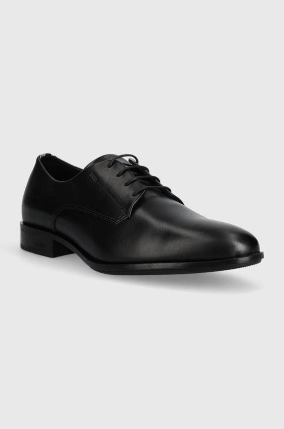 Kožené poltopánky BOSS Colby 50498467.001 čierna AW23