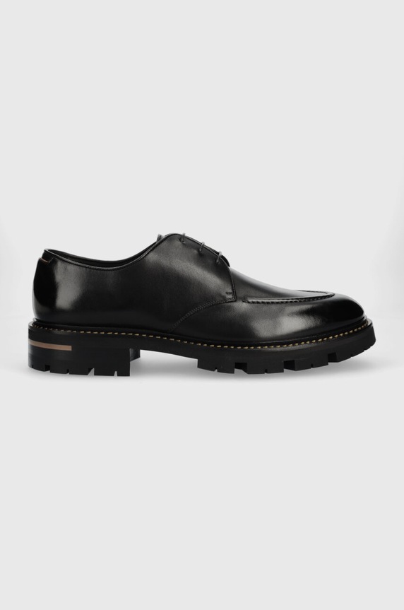 Kožené poltopánky BOSS Terry-T elegantné čierna 50499855.001