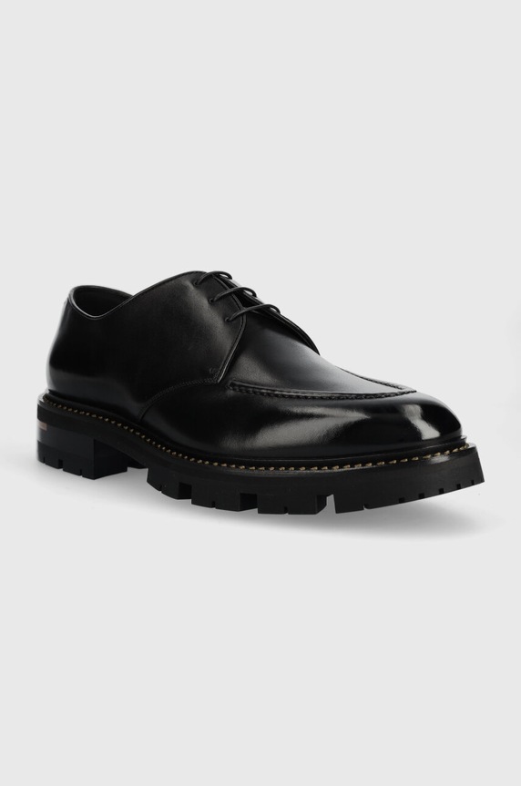 Kožené poltopánky BOSS Terry-T 50499855.001 čierna AW23