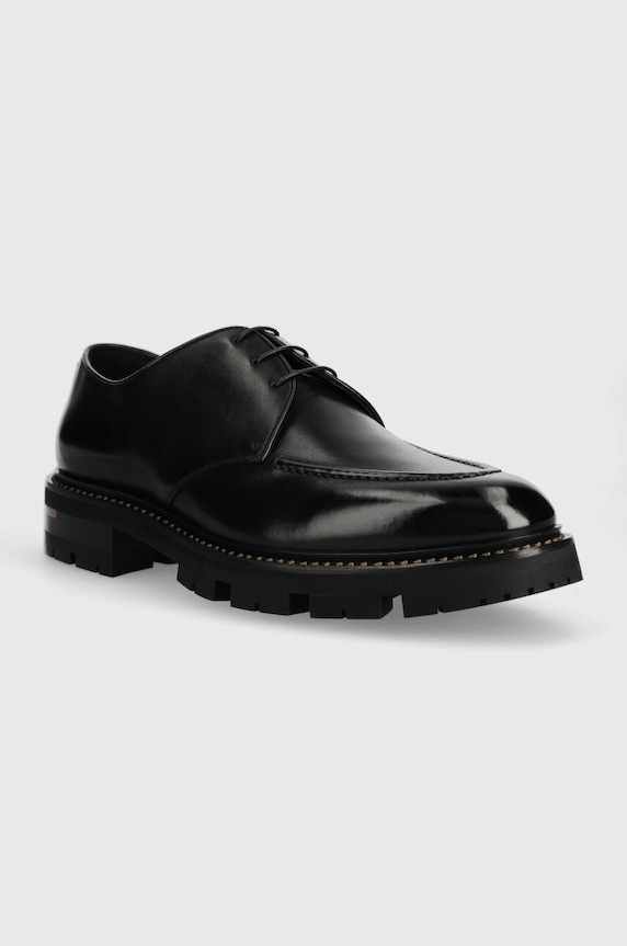 Kožené poltopánky BOSS Terry-T 50499855.001 čierna AW23