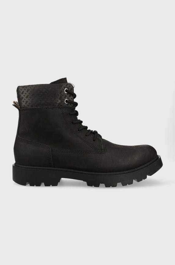BOSS buty zamszowe Adley skóra zamszowa czarny 50498357.001