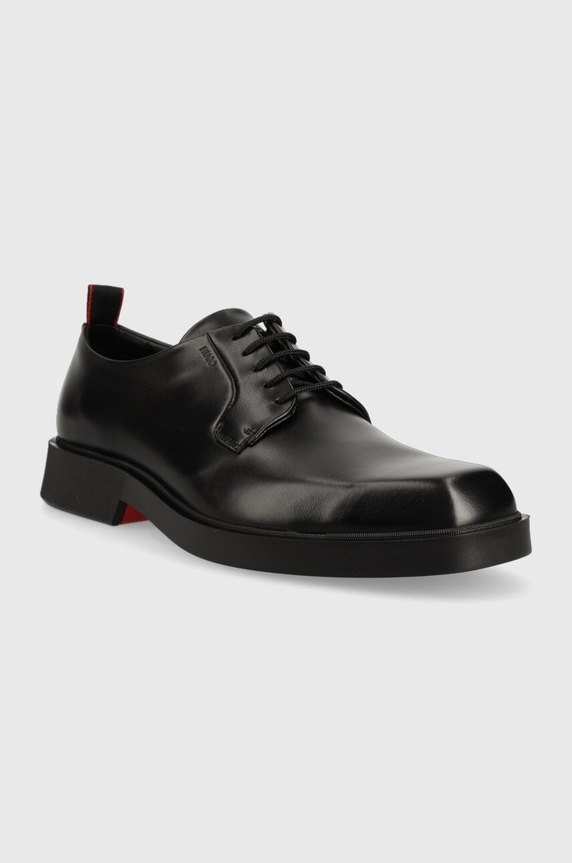 HUGO półbuty skórzane Iker 50503649.001 czarny AW23