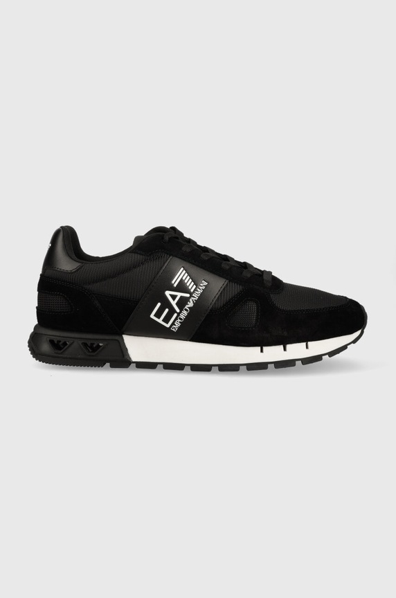 Маратонки EA7 Emporio Armani велур черен X8X151.XK354.A120