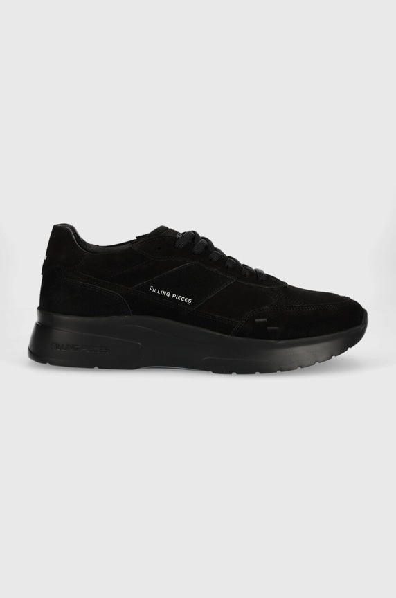 Semišové tenisky Filling Pieces Jet Runner Planet friendly čierna 17127361847