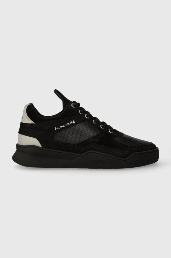 Kožené tenisky Filling Pieces Low Top Ghost Paneled přírodní kůže černá 10120631284