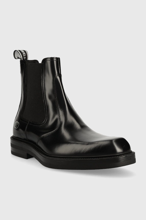 Δερμάτινες μπότες τσέλσι Karl Lagerfeld KRAFTMAN KL11443.000 μαύρο AW23
