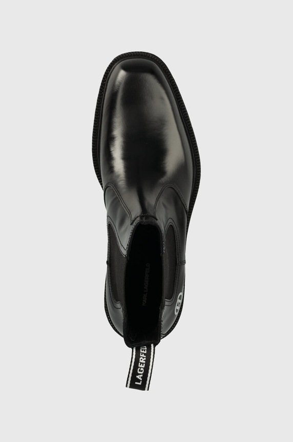 Δερμάτινες μπότες τσέλσι Karl Lagerfeld KRAFTMAN μαύρο KL11443.000