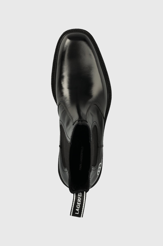 Δερμάτινες μπότες τσέλσι Karl Lagerfeld KRAFTMAN μαύρο KL11443.000