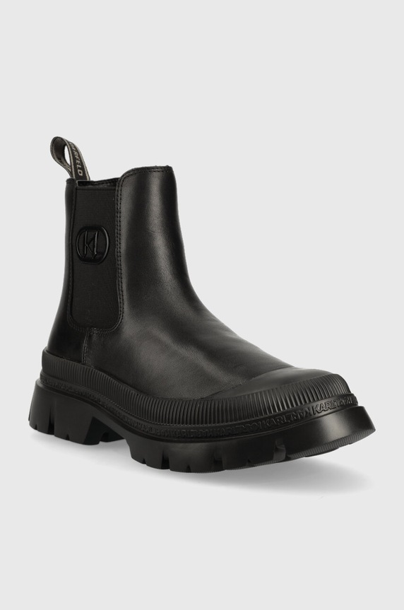 Karl Lagerfeld ghete chelsea de piele TREKKA MENS KL25243.000 negru AW23