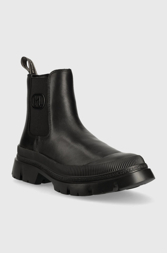 Karl Lagerfeld ghete chelsea de piele TREKKA MENS KL25243.000 negru AW23
