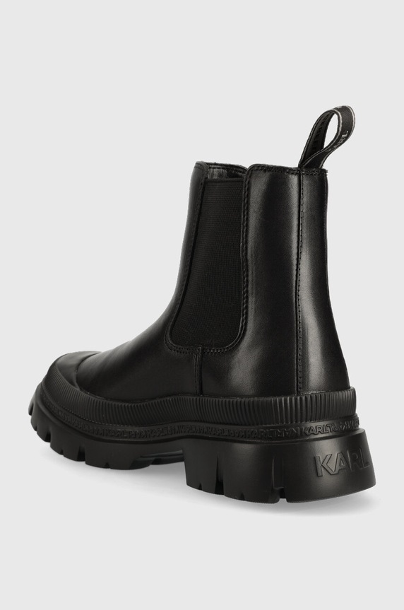 Încălțăminte Karl Lagerfeld ghete chelsea de piele TREKKA MENS KL25243.000 negru