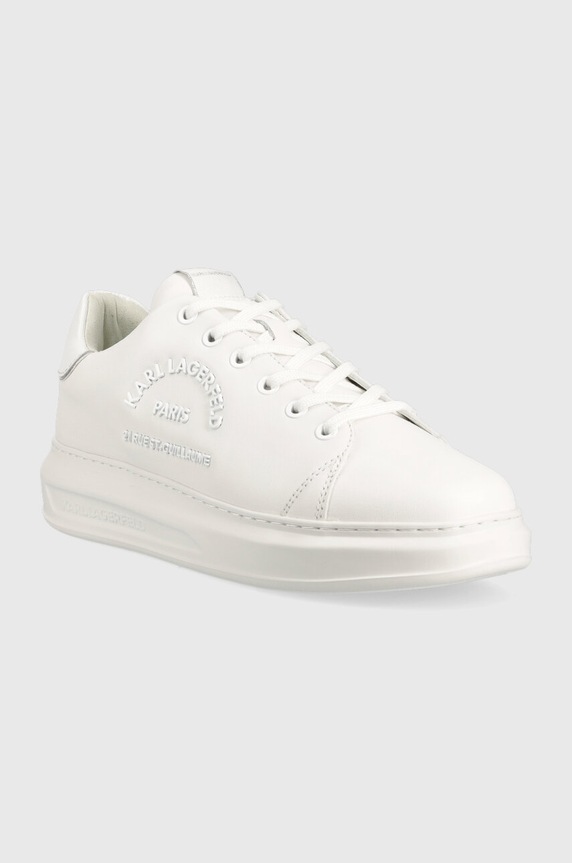 Kožené tenisky Karl Lagerfeld KAPRI MENS KL52539.01W biela AW23